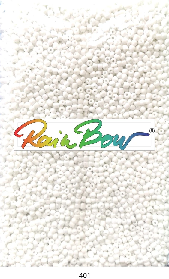 Stikliniai apvalūs karoliukai (biseris) Nr. 6/0 RainBow® 500g, spalva 401