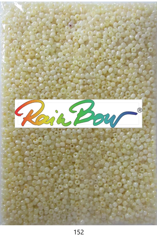 Stikliniai apvalūs karoliukai (biseris) Nr. 6/0 RainBow® 500g, spalva 152