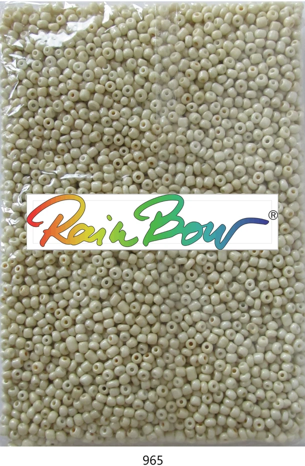 Stikliniai apvalūs karoliukai (biseris) Nr. 6/0 RainBow® 500g, spalva 965