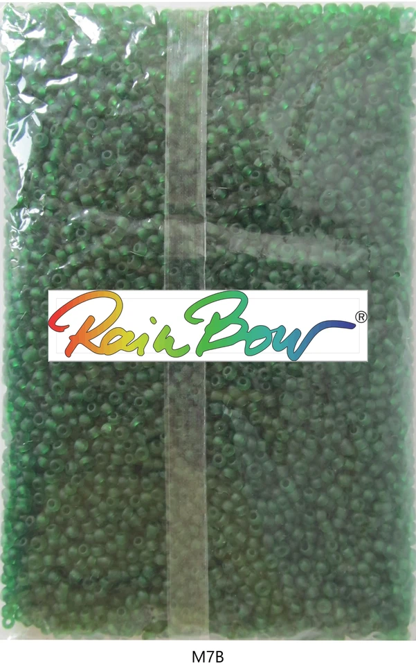 Stikliniai apvalūs karoliukai (biseris) Nr. 6/0 RainBow® 500g, spalva M7B