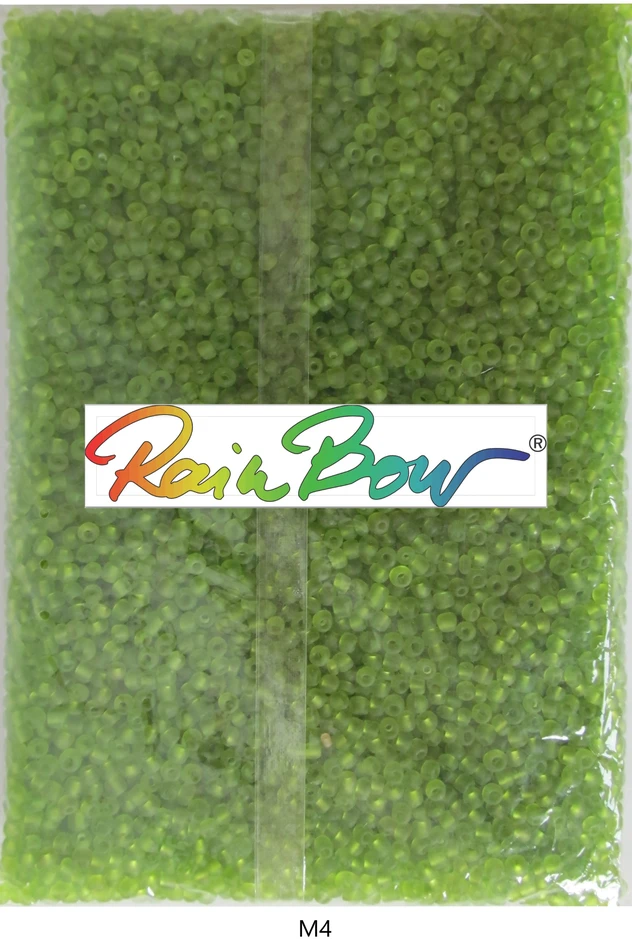 Stikliniai apvalūs karoliukai (biseris) Nr. 6/0 RainBow® 500g, spalva M4