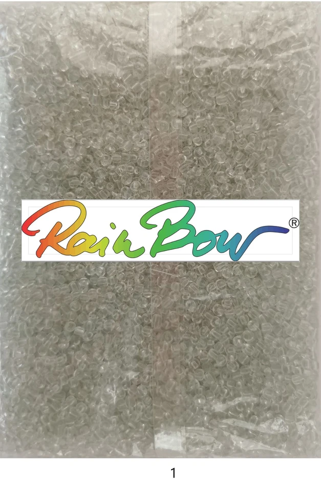 Stikliniai apvalūs karoliukai (biseris) Nr. 6/0 RainBow® 500g, spalva 1