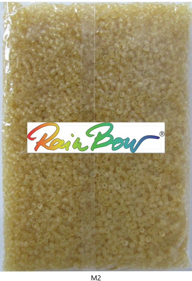 Stikliniai apvalūs karoliukai (biseris) Nr. 6/0 RainBow® 500g, spalva M2