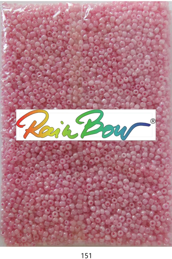 Stikliniai apvalūs karoliukai (biseris) Nr. 6/0 RainBow® 500g, spalva 151