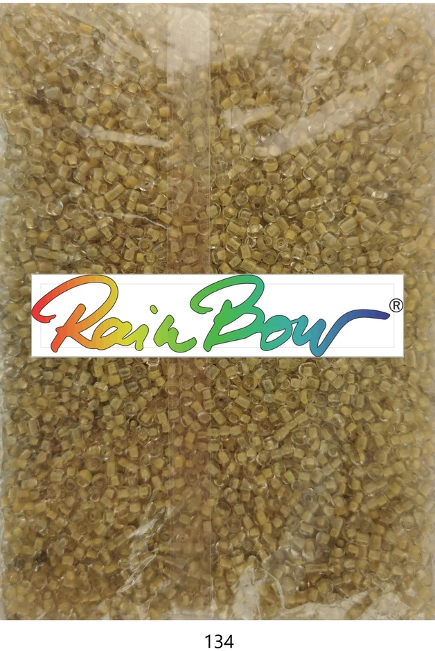Stikliniai apvalūs karoliukai (biseris) Nr. 6/0 RainBow® 500g, spalva 134