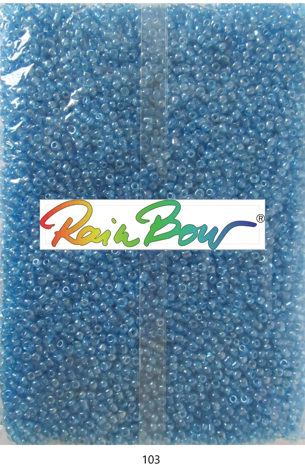 Stikliniai apvalūs karoliukai (biseris) Nr. 6/0 RainBow® 500g, spalva 103