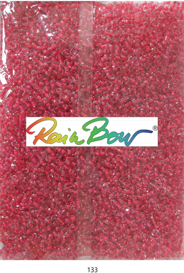 Stikliniai apvalūs karoliukai (biseris) Nr. 6/0 RainBow® 500g, spalva 133