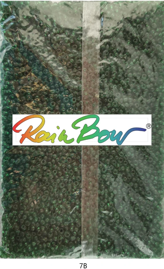 Stikliniai apvalūs karoliukai (biseris) Nr. 6/0 RainBow® 500g, spalva 7B
