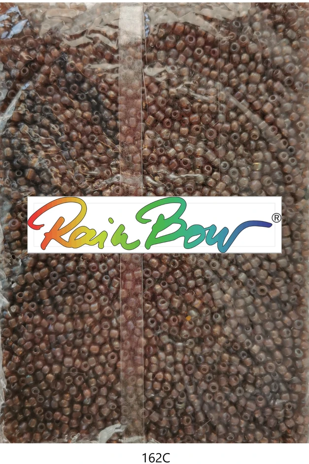 Stikliniai apvalūs karoliukai (biseris) Nr. 6/0 RainBow® 500g, spalva 162C