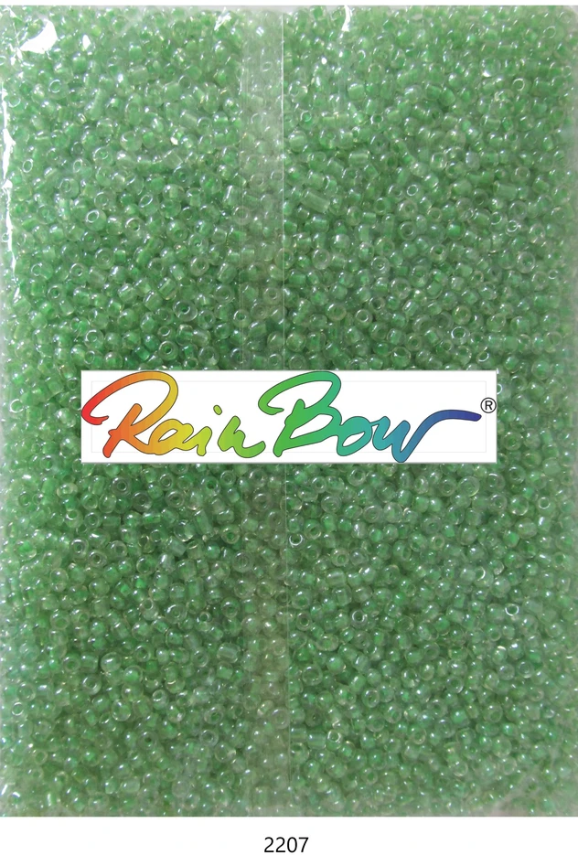 Stikliniai apvalūs karoliukai (biseris) Nr. 6/0 RainBow® 500g, spalva 2207