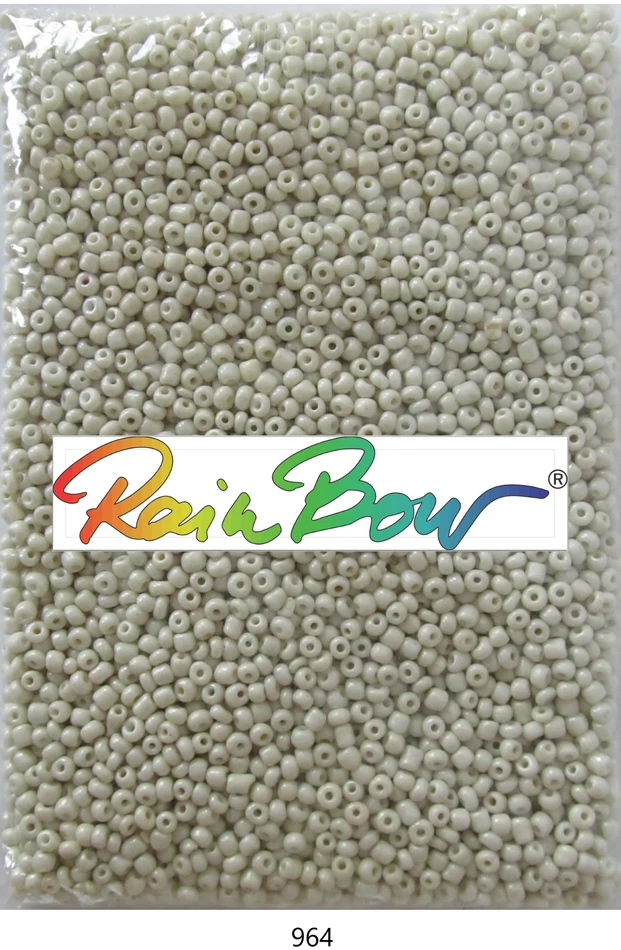 Stikliniai apvalūs karoliukai (biseris) Nr. 6/0 RainBow® 500g, spalva 964