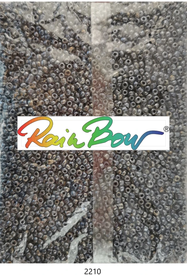 Stikliniai apvalūs karoliukai (biseris) Nr. 6/0 RainBow® 500g, spalva 2210