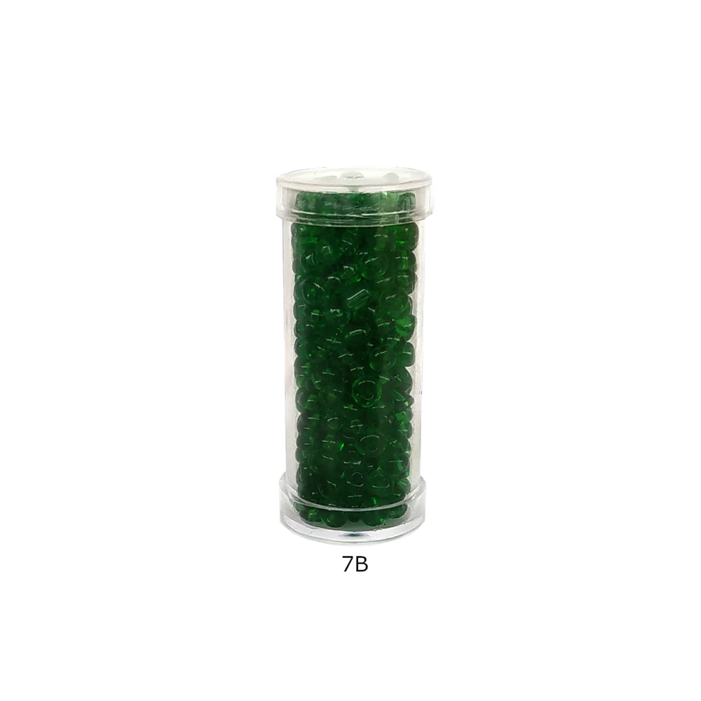 Stikliniai apvalūs karoliukai (biseris) Nr. 6/0 RainBow® plastikinėje tūbelėje 25 g, spalva 7B