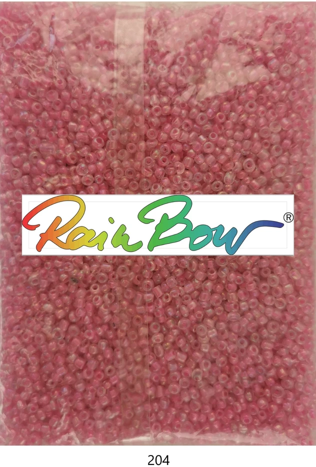 Stikliniai apvalūs karoliukai (biseris) Nr. 6/0 RainBow® 500g, spalva 204