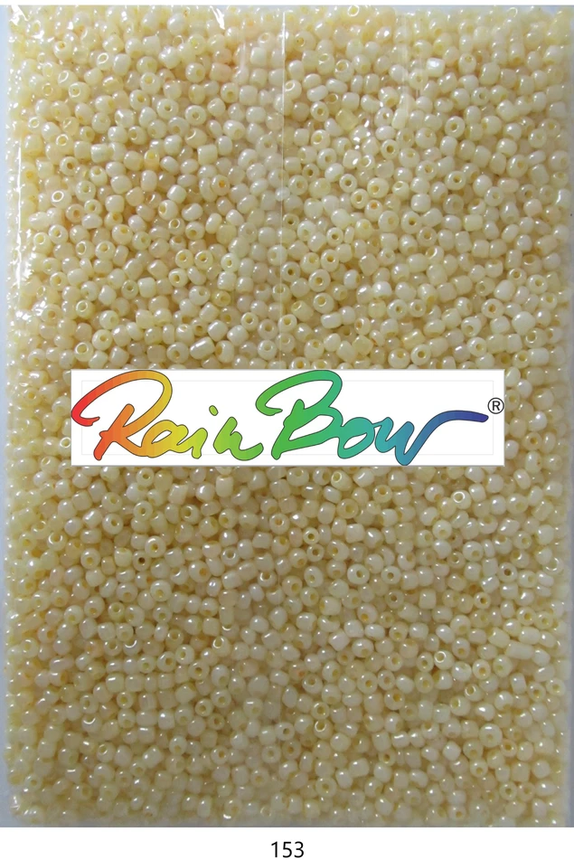Stikliniai apvalūs karoliukai (biseris) Nr. 6/0 RainBow® 500g, spalva 153
