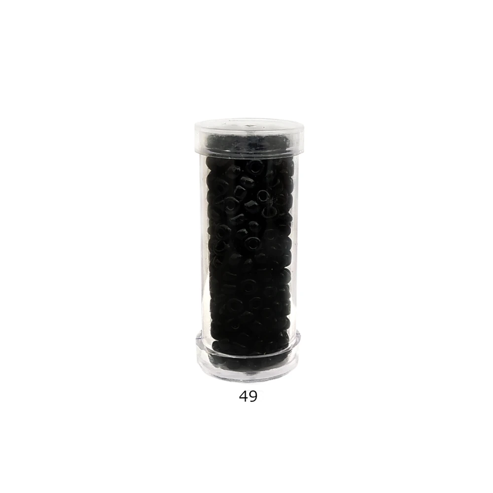 Stikliniai apvalūs karoliukai (biseris) Nr. 6/0 RainBow® plastikinėje tūbelėje 25 g, spalva 49