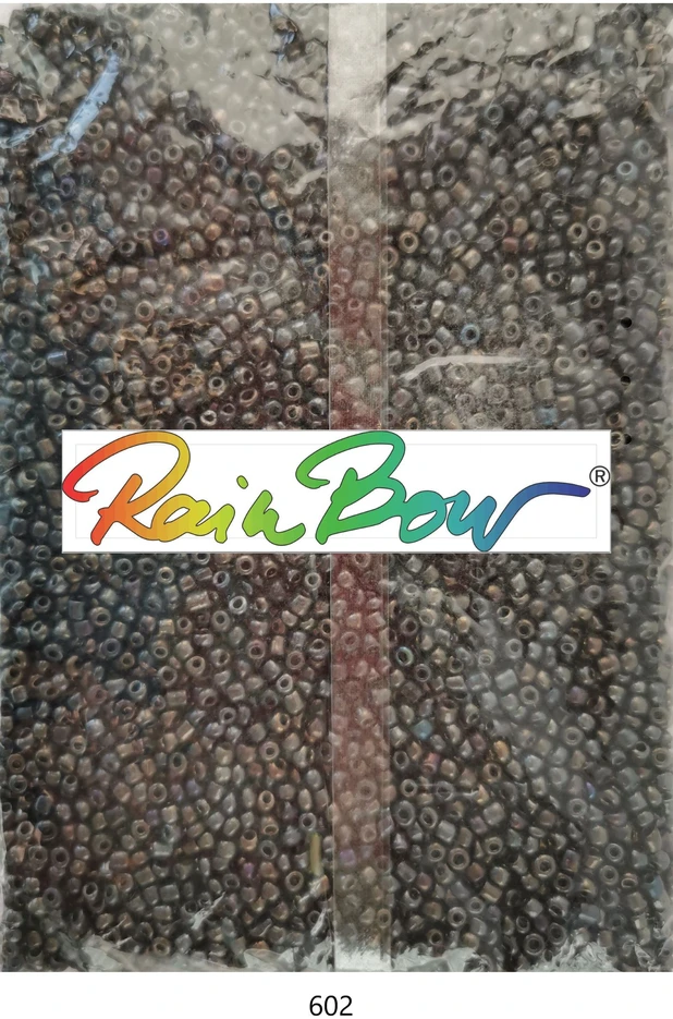 Stikliniai apvalūs karoliukai (biseris) Nr. 6/0 RainBow® 500g, spalva 602