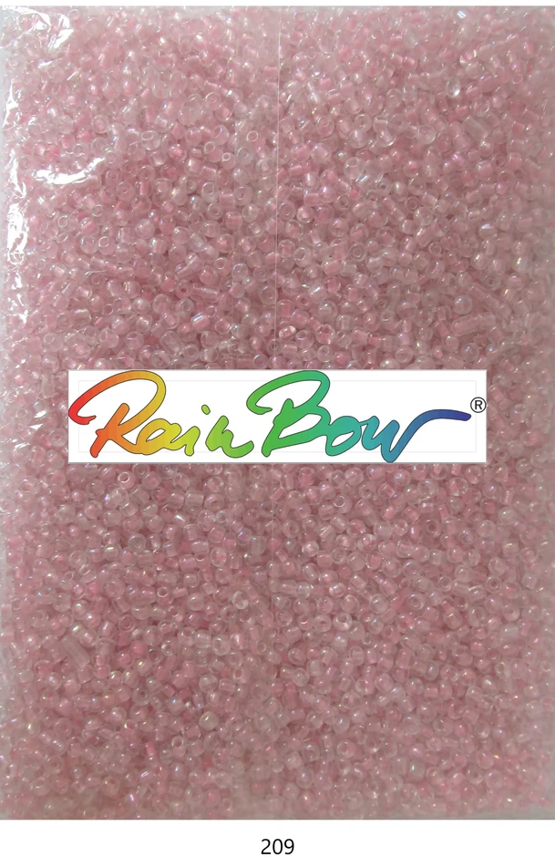 Stikliniai apvalūs karoliukai (biseris) Nr. 6/0 RainBow® 500g, spalva 209