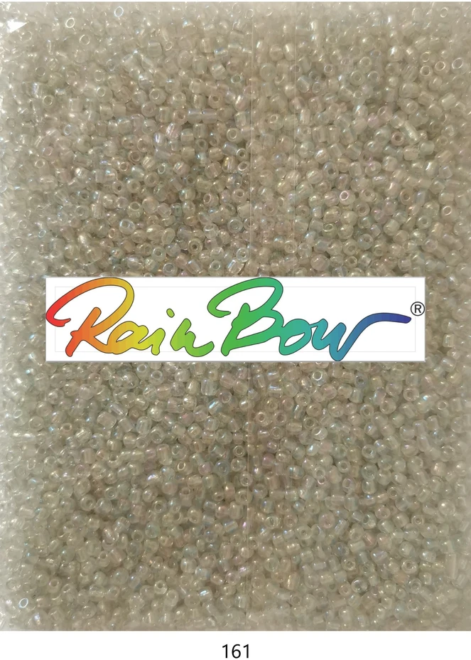 Stikliniai apvalūs karoliukai (biseris) Nr. 6/0 RainBow® 500g, spalva 161