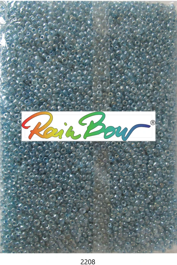 Stikliniai apvalūs karoliukai (biseris) Nr. 6/0 RainBow® 500g, spalva 2208