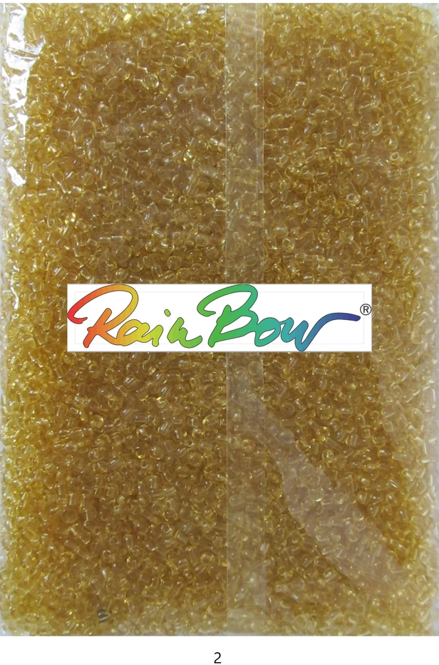 Stikliniai apvalūs karoliukai (biseris) Nr. 6/0 RainBow® 500g, spalva 2