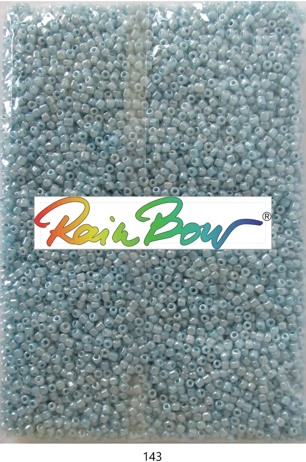 Stikliniai apvalūs karoliukai (biseris) Nr. 6/0 RainBow® 500g, spalva 143