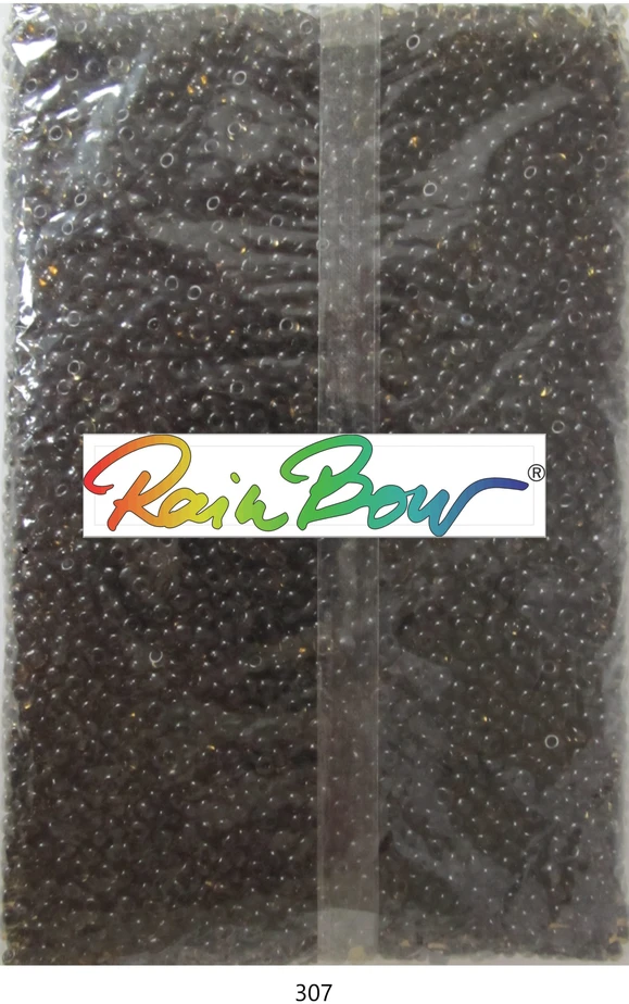 Stikliniai apvalūs karoliukai (biseris) Nr. 6/0 RainBow® 500g, spalva 307