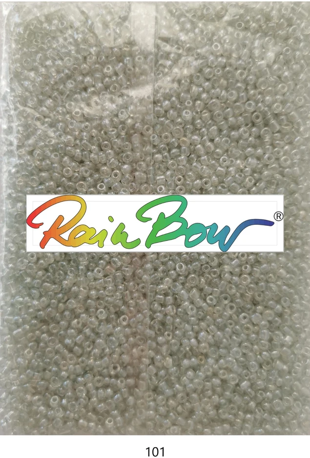 Stikliniai apvalūs karoliukai (biseris) Nr. 6/0 RainBow® 500g, spalva 101