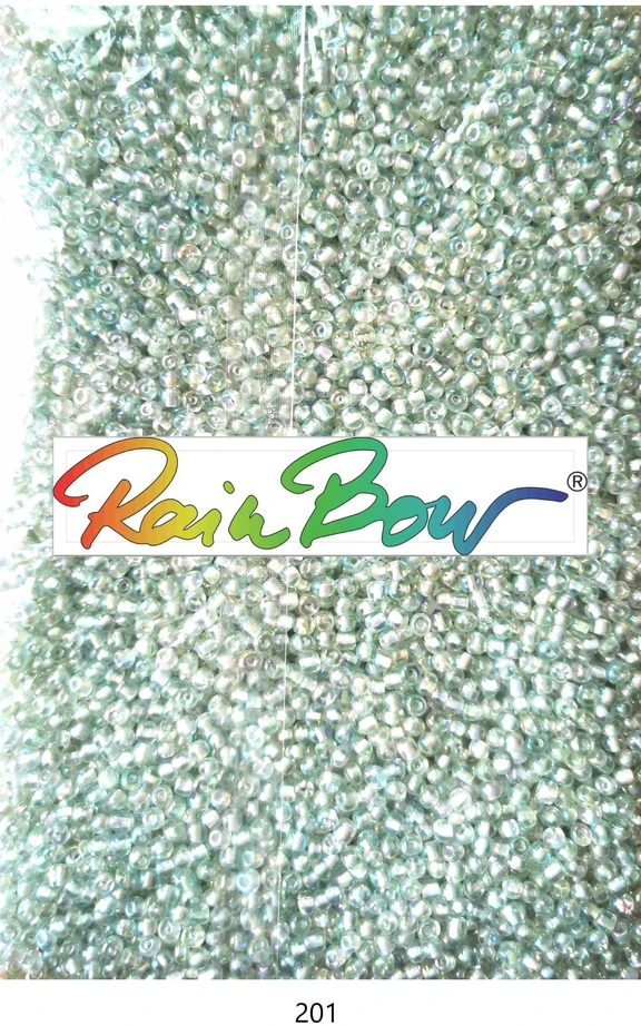 Stikliniai apvalūs karoliukai (biseris) Nr. 6/0 RainBow® 500g, spalva 201