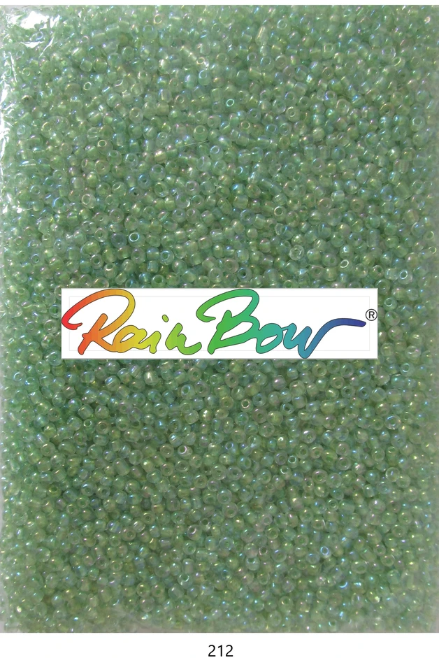 Stikliniai apvalūs karoliukai (biseris) Nr. 6/0 RainBow® 500g, spalva 212