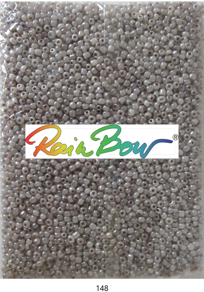 Stikliniai apvalūs karoliukai (biseris) Nr. 6/0 RainBow® 500g, spalva 148
