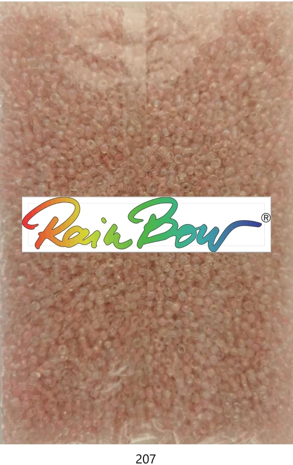 Stikliniai apvalūs karoliukai (biseris) Nr. 6/0 RainBow® 500g, spalva 207