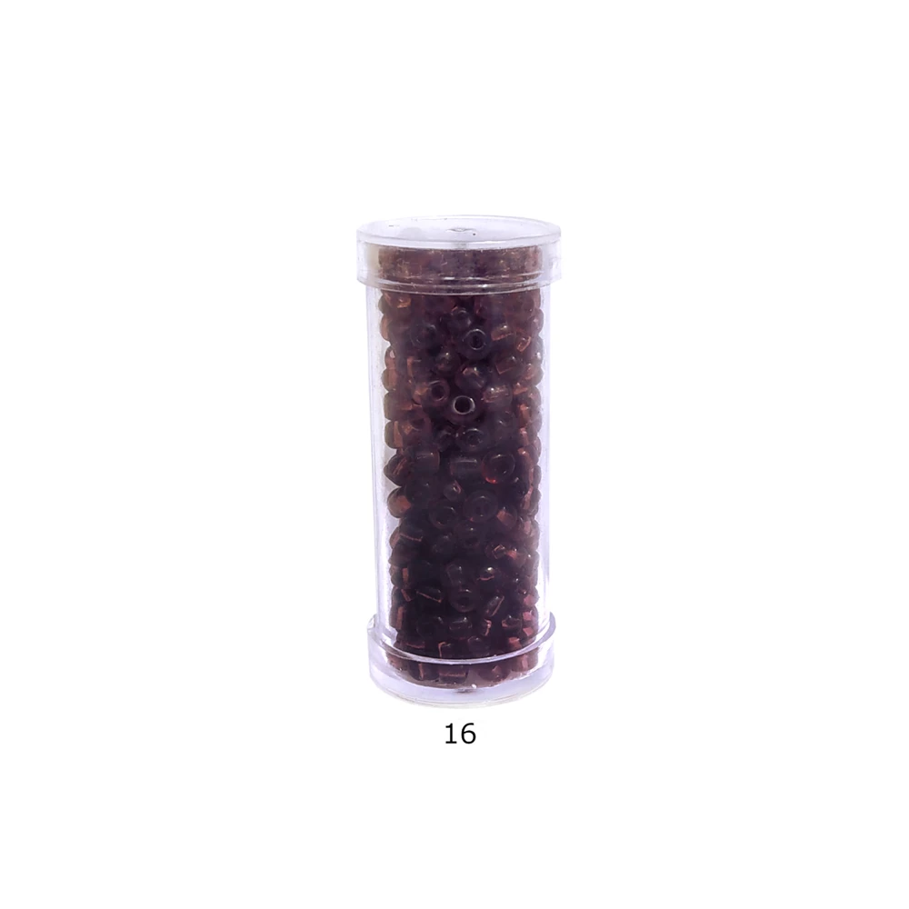 Stikliniai apvalūs karoliukai (biseris) Nr. 6/0 RainBow® plastikinėje tūbelėje 25 g, spalva 16