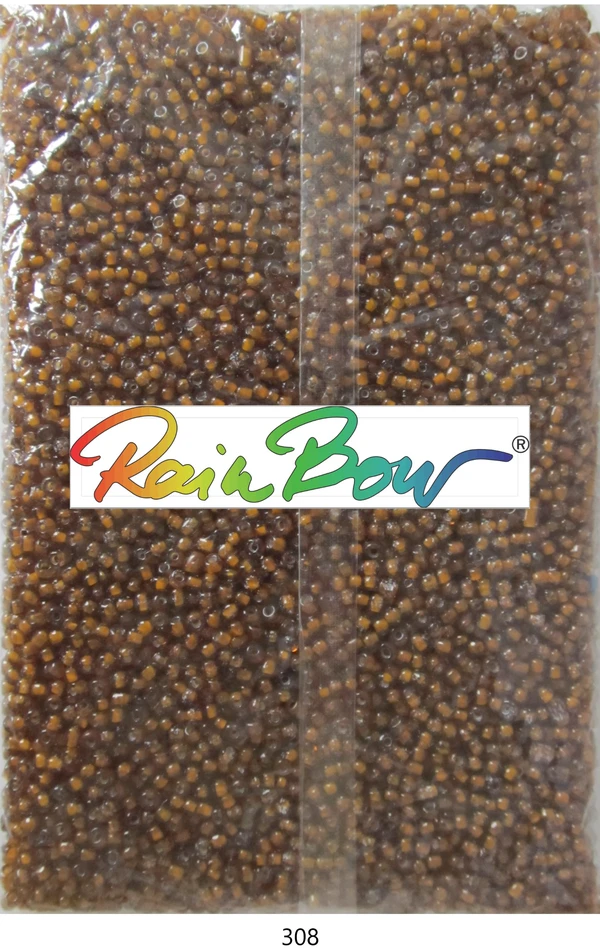 Stikliniai apvalūs karoliukai (biseris) Nr. 6/0 RainBow® 500g, spalva 308