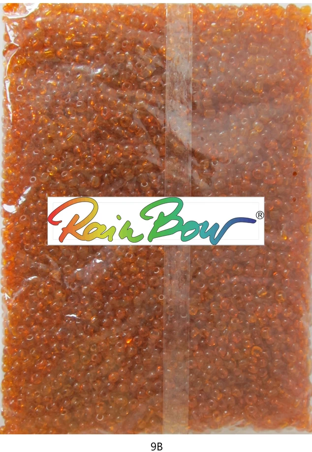 Stikliniai apvalūs karoliukai (biseris) Nr. 6/0 RainBow® 500g, spalva 9B