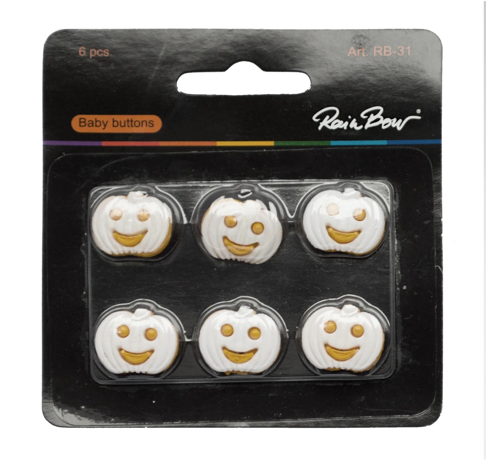 Vaikiškos sagos RainBow® RB-31 Moliūgas 18mm, 6vnt.