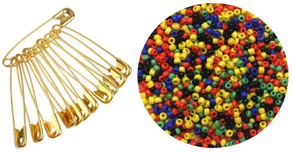 Žiogelių ir stiklinių apvalių karoliukų 6/0 RainBow® rinkinys