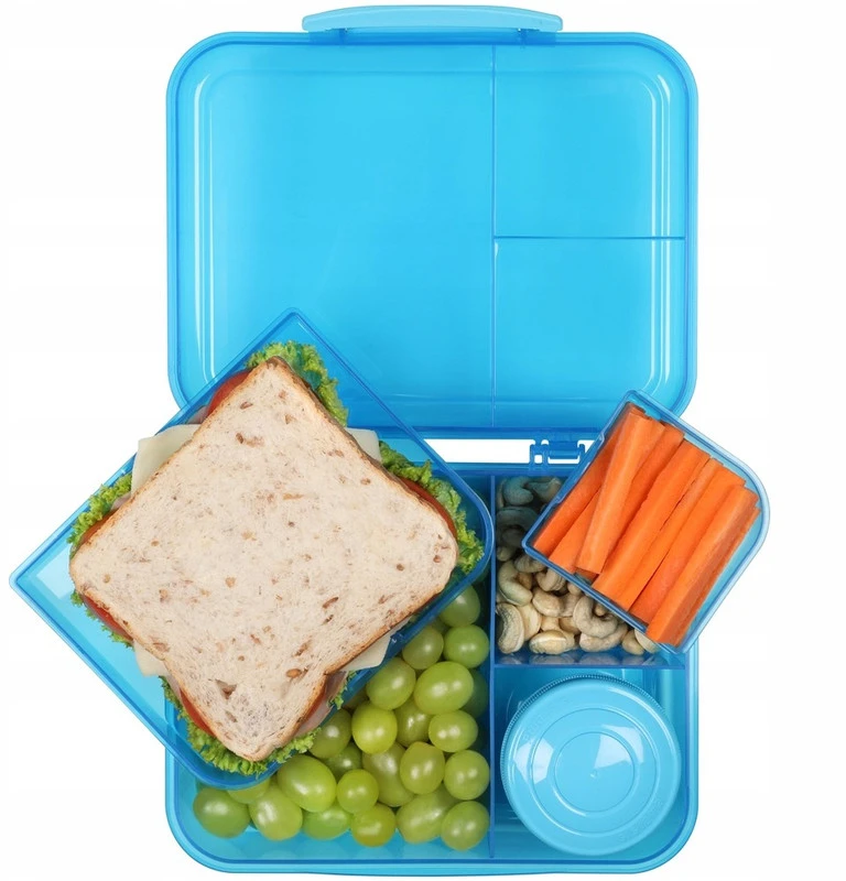 Sistema Bento vaikiška pietų dėžutė su skyreliais 1650 ml, mėlyna