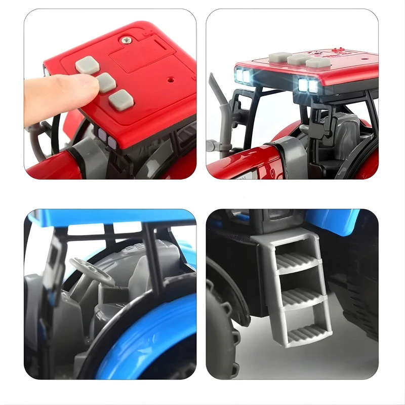 Didelis sunkvežimis-transporteris su traktoriais, šviesomis ir garsais, 65 cm
