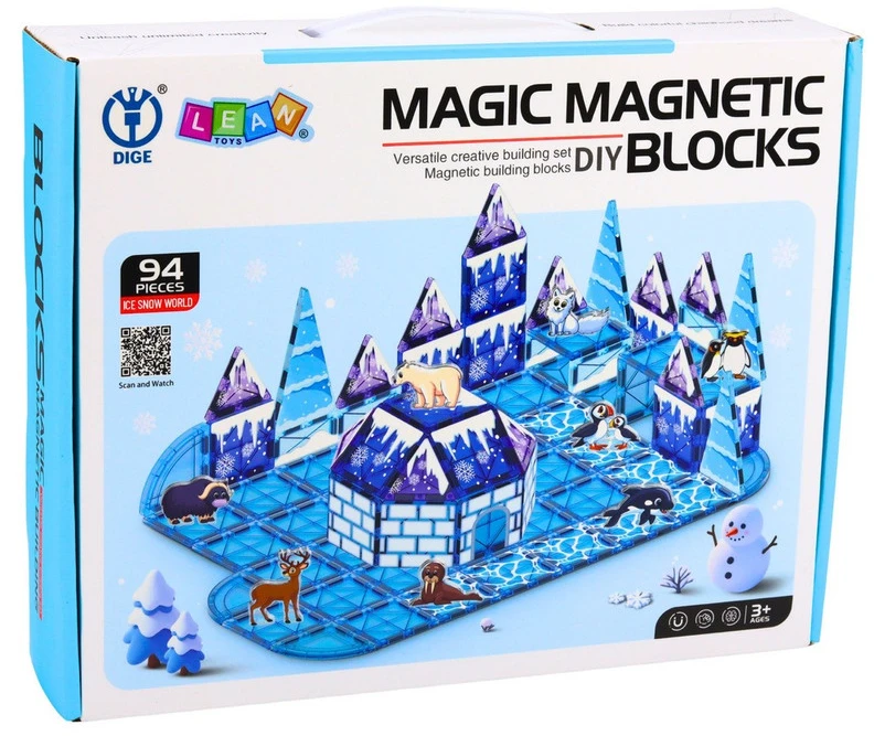Klocki Magnetinės kaladėlės 94 vnt.