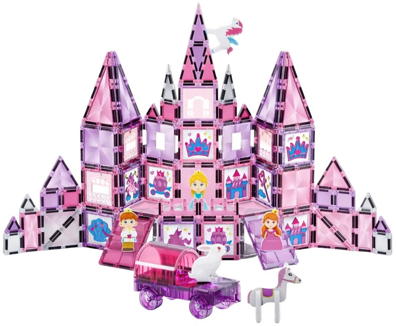 Lean Toys Magnetinis konstruktorius 126 detalių su vitražo blokais
