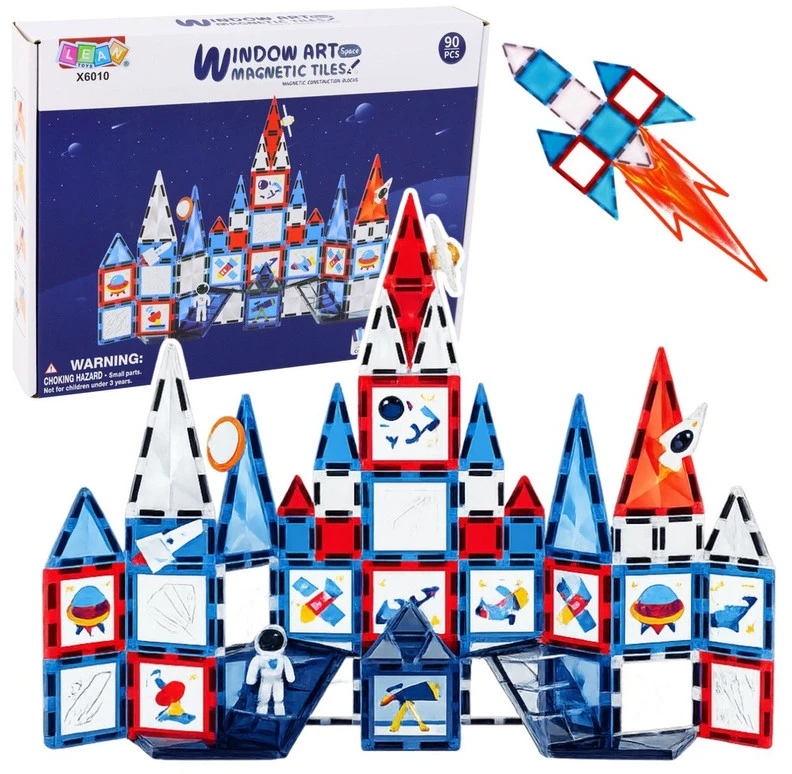 Lean Toys Magnetinis konstruktorius Window Art X6010, 90 vnt.