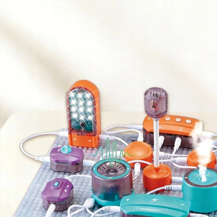 Mažojo elektroniko edukacinis rinkinys, 53 dalys, 150+ eksperimentų, nuo 6 metų
