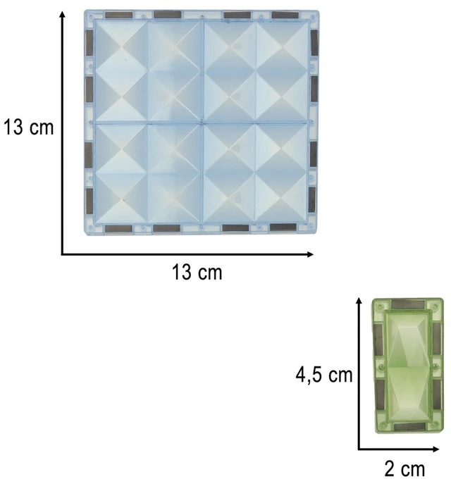 Ikonka 3D magnetinės konstrukcinės kaladėlės šviečiantis gyvūnų parkas 124 el.