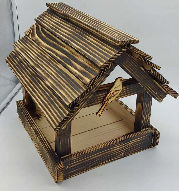 Tvirta medinė lauko paukščių lesyklėlė 35CM