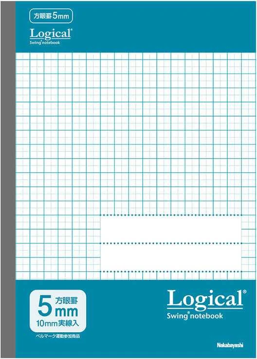 Užrašų knygelės „Logical Swing Notebook – Casual Color Series“ su sidabro jonų danga, semi B5 langeliais 5 mm- įv. spalvų (5 vnt.) HB5-H511-5P