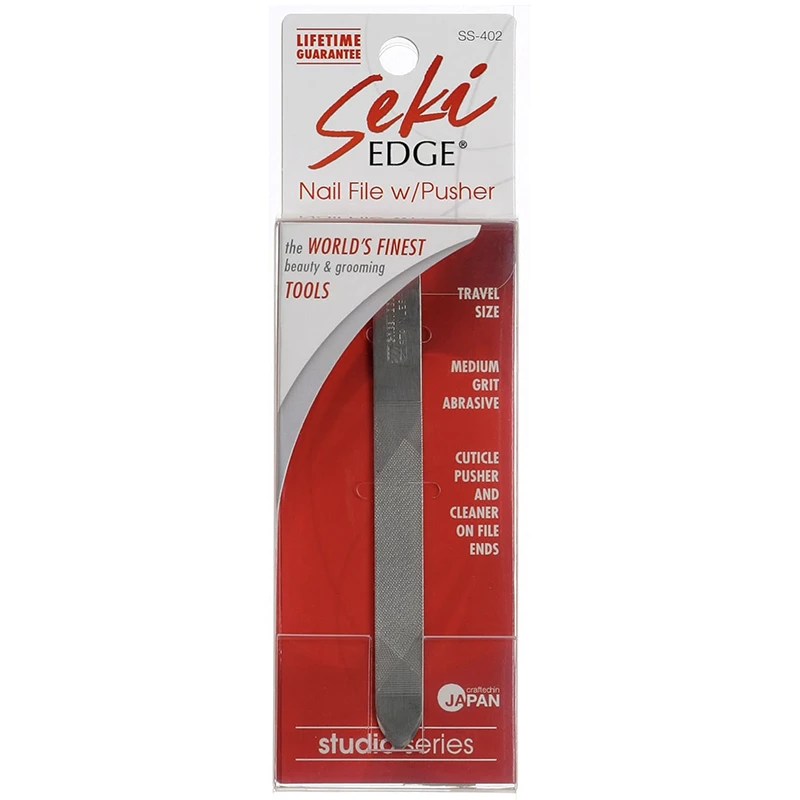 Daugiafunkcė nagų dildė su odelių stūmikliu "Seki EDGE", balta SS-402