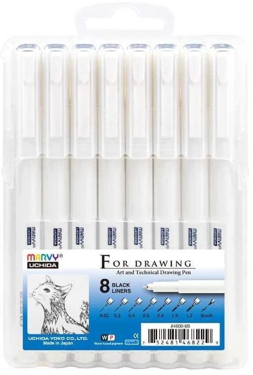 Marvy For Drawing rašiklių rinkinys 8 vnt.
