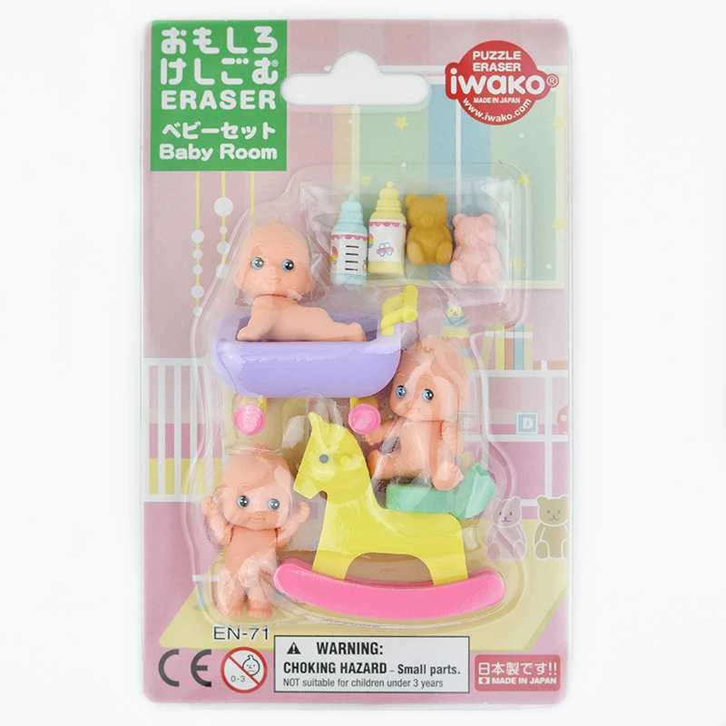 Dėlionė IWAKO trintukų – dėlionių rinkinys „Baby Room”