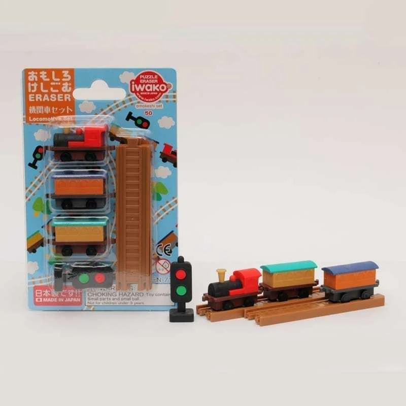 IWAKO trintukų- dėlionių rinkinys "Locomotive Set" ER-BRI056